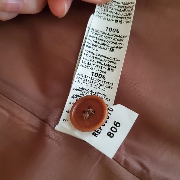 ZARA 70s Style Caramel Single Breasted Trench - Picture 6 of 8